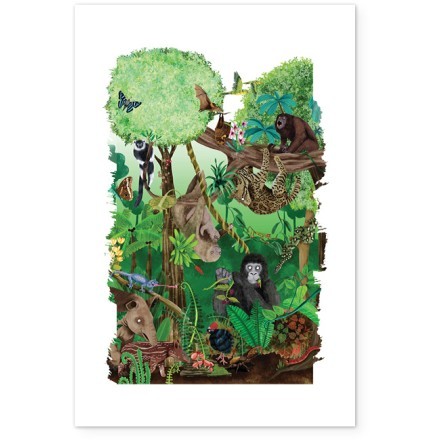 Jungle Poster Με Ξύλινη Φυσική Κορνίζα 20x30cm