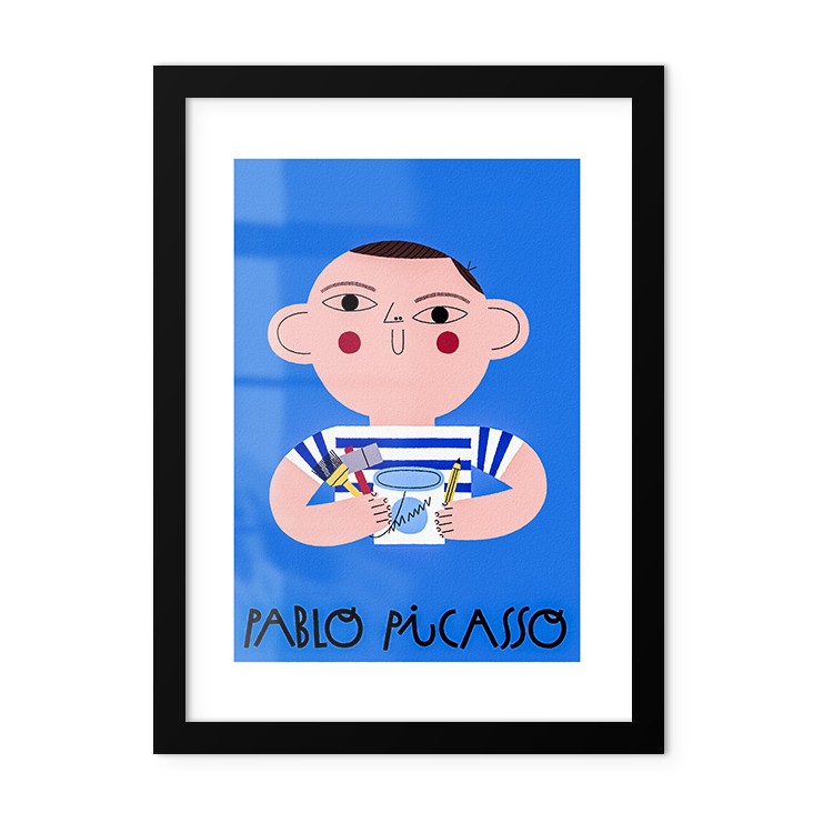 Παιδικά Μικρός Πικάσσο Poster Με Μαύρη Ξύλινη Κορνίζα 15x20cm