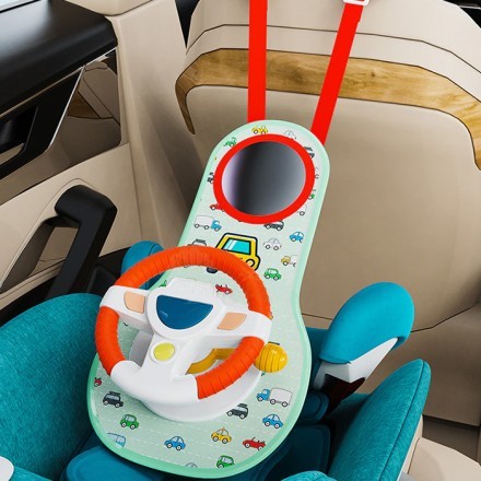 Rota Εκπαιδευτικό Παιχνίδι Τιμόνι Αυτοκινήτου Με Μουσική Και Φως  Για Μωρά 18+ Μηνών 58,5x21,5x11cm