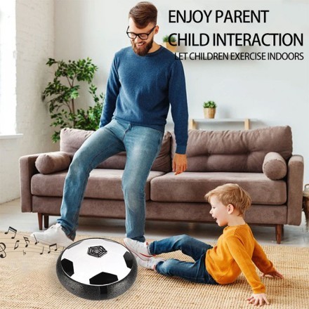 Soccer Μαύρη Μπάλα Ποδοσφαίρου Με Ήχο Και Φως Εσωτερικού Χώρου 18x6cm