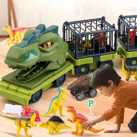 Van Τρένο Δεινόσαυρος Για Παιδιά Σετ 12 Τεμαχίων Τυραννόσαυρος 48x8x17cm
