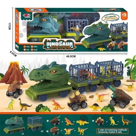 Van Τρένο Δεινόσαυρος Για Παιδιά Σετ 12 Τεμαχίων Τυραννόσαυρος 48x8x17cm
 Παιδικά