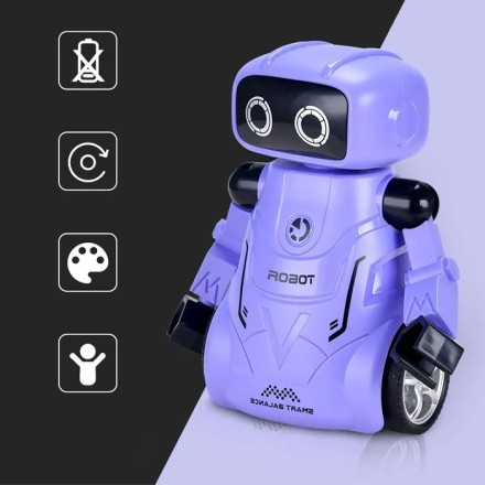 Roby Παιδικό Ρομπότ με Κινούμενα Χέρια 12x8x12cm Μωβ
