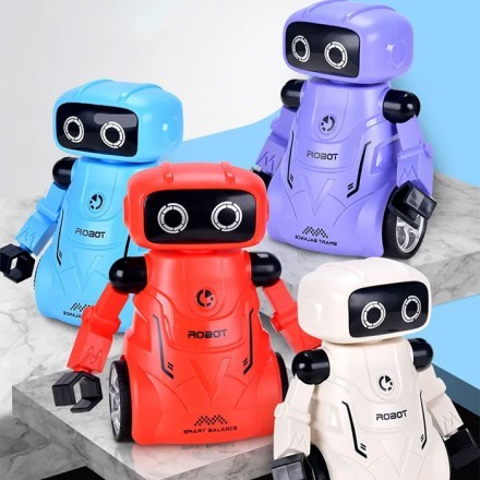 Roby Παιδικό Ρομπότ με Κινούμενα Χέρια 12x8x12cm Μωβ Παιδικά